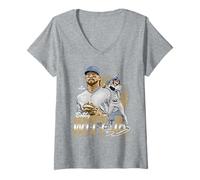 Womens Bobby WITT Jr. | Kansas City MLB Baseball Player| MLBBWI302N V-Neck T-Shirt