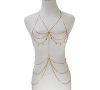 Womens Body Chain Teardrop Bell Geometric Bra Body Chain Summer Beach Sexy for Summer Beach