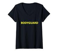 Women's Body Guard Bodyguard Security Event Staff Job Work Uniform V-Neck T-Shirt