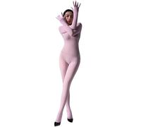 Women's Bodystocking Long Sleeve Full Body Bodysuit Includes Five Finger Glove Body Stockings Velvet 120D Jumpsuit