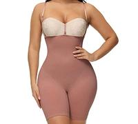 Women's bodysuits slimming body shaper butt lifter push-up shapewear underwear corset femme lingerie (Bean Paste Medium)