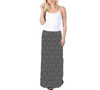 Women's Boggy Bottom Style Summer Fashion Lightweight Elasticated Waist Printed Maxi Skirt Ladies Plus Size Relaxed Fit Printed Skirt Full Length Maxi Skirt (Small Flower Print, UK 18)
