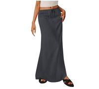 Women's Bohemian Maxi Skirt A-Line Long Skirts Elasticated Waist Swing Boho Skirts Gypsy for Summer Spring Vacation Going Out