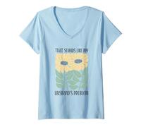 Womens Boho Floral That Sounds Like My Husband's Problem Wife Humor V-Neck T-Shirt