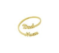 Women's Boho Rings, Dad Mum Ring Female Personality Simple Europe And America I Love Mom And Dad Ring. Birthday Gifts for Her