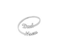 Women's Boho Rings, Dad Mum Ring Female Personality Simple Europe And America I Love Mom And Dad Ring. Birthday Gifts for Her
