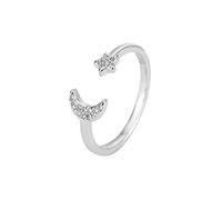 Women's Boho Rings, Full Diamond Star Moon Ring For Women Fashion Jewelry Popular Accessories