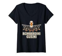 Womens Bombardini Gusini - Funny Goose Brain Rot Kids Duck Meme V-Neck T-Shirt