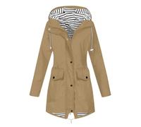 Women's Bomber Jackets Candy Color Outdoor Plus Size Hooded Windproof Lightweight Raincoat Jacket with Hood Outdoor Wind Proof Warm Trench Coat