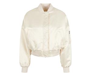 Women's bomber large sizes Urban Classics oversized satin Blanc 5XL