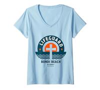 Womens Bondi Beach Lifeguard V-Neck T-Shirt