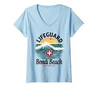 Womens Bondi Beach Lifeguard V-Neck T-Shirt