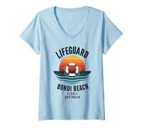 Womens Bondi Beach Lifeguard V-Neck T-Shirt