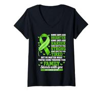 Women's Bone Marrow Transplant Warrior Family Support V-Neck T-Shirt