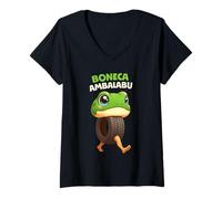 Womens Boneca Ambalabu Frog Italian Brainrot Meme Kids Men Women V-Neck T-Shirt