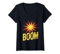 Womens Bonfire Night Fireworks Display Party Penny for The Guy V-Neck T-Shirt