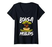 Women's Bonsai The Answer to All My Problems Japanese Tree V-Neck T-Shirt