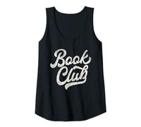 Womens Book Club Distressed Script Design for Readers Tank Top