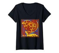 Womens Book of Kells Celtic Knot Medieval Bird V-Neck T-Shirt