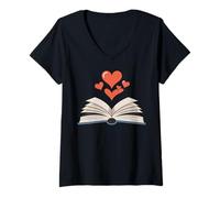 Women's Book Reading Lovers Shirt Bookworm Librarian Book Reader V-Neck T-Shirt