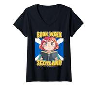 Women's Book Week Scotland Celebrate Readers V-Neck T-Shirt