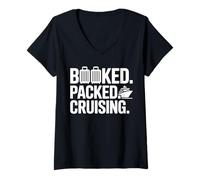 Women's Booked Packed Cruising Vacation Trip V-Neck T-Shirt