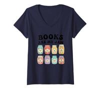 Womens Books are My Jam Endless TBR Just One More Chapter V-Neck T-Shirt