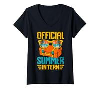 Womens Books - My Summer Is Fully Booked V-Neck T-Shirt
