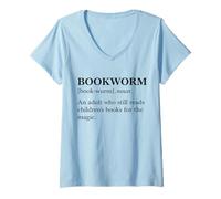 Women's Bookworm Definition Reader Quote Book Lover Childrens Books V-Neck T-Shirt