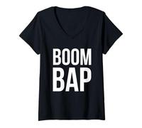 Womens Boom Bap Old School Hip Hop T Shirt V-Neck T-Shirt