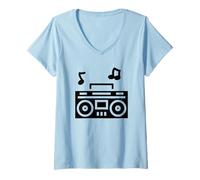Women's Boombox Costume V-Neck T-Shirt