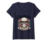 Womens Boomers The Badass Generation Before Sissies Were Born V-Neck T-Shirt