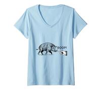 Women's Boop the Angry Bore Design for Animal Lovers and Fun V-Neck T-Shirt