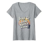 Womens Boot Up Country Mood V-Neck T-Shirt