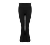 Womens Bootcut Flared Yoga Pants Curvy Fit Flare Leg Activewear Leggings Sport Trousers Stretchy Tummy Control Ladies Bell Bottom Workout Bootleg Trousers Black