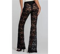 Women's Bootcut Trousers with Scalloped Laces Goddiva Noir S