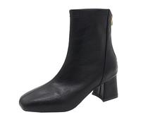 Womens Boots Ankle For Women No Heel Side Zipper Heel Flat Ankle Booties Short Waterproof Side Buckle Short Booties Wide Fit Wedge Shoes Casual Non Slip Pointed Toe Snow Boots for Fancy Dress Party