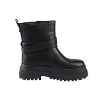Buffalo Pluto Farmer Biker Black Black, Black/White, 4 UK