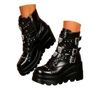Women's Boots Cowboy Boots Fashionable Halloween Costume Boots Ankle Boots Women's and Ankle Orthopaedic Wide Low Heel Western Boots Black Autumn Winter Women's Boots