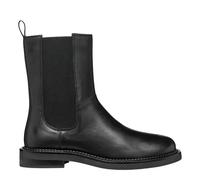 Serilda Mid-Calf Chelsea Boots in Leather Black