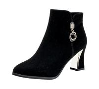 Womens Boots Retro Comfy Booties Chunky Heel Stylish Ladies Booties Cowgirl Brown Shoes Pirate Boots