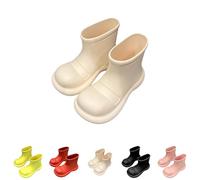 Womens Boots Wellingtons Womens Waterproof Rain Boots Outdoor Walking Wellies Mid Calf Solid Colour Boot Versatile Stylish Boot Slip On Garden Boot Cute Ladies Wellies Dog-Walking Shoes In Outdoor