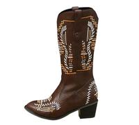 Women's Boots with Heel, Black, Winter Boots, Women's Waterproof Lined Chelsea Boots, Lace Leather Shoes, Platform High Heel Hiking Boots, Autumn Winter Transition Boots, Outdoor Worker Shoes, brown