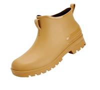 Women's Boots with Heel, Short Wellington Boots, Women's Waterproof Ankle High Rain Boots, Low Heel Wellington Boots, Surfsch Water Shoes, Non-Slip Slip-On Boots, Ultralight Short Boots, khaki, 8.5 UK