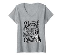 Womens Border Collie Owner Herding Dog Collie V-Neck T-Shirt