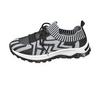Women's Border Lightweight Sports Shoes New Soft Sole Comfortable Knitted Sports Shoes Running Trainers Ladies Trainers Size 8 Wide Fitting (Grey, 39)