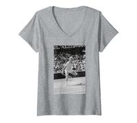 Womens Boris Becker At Wimbledon Tennis Men's Final 1985 V-Neck T-Shirt