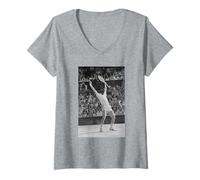 Womens Boris Becker Wins Wimbledon Tennis Men's Final 1985 V-Neck T-Shirt