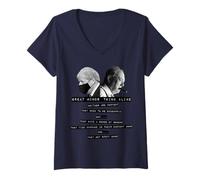 Womens Boris Johnson Winston Churchill Great Minds Tribute 2021 V-Neck T-Shirt