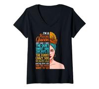 Womens Born a Pisces and I'm a Pisces Queen V-Neck T-Shirt